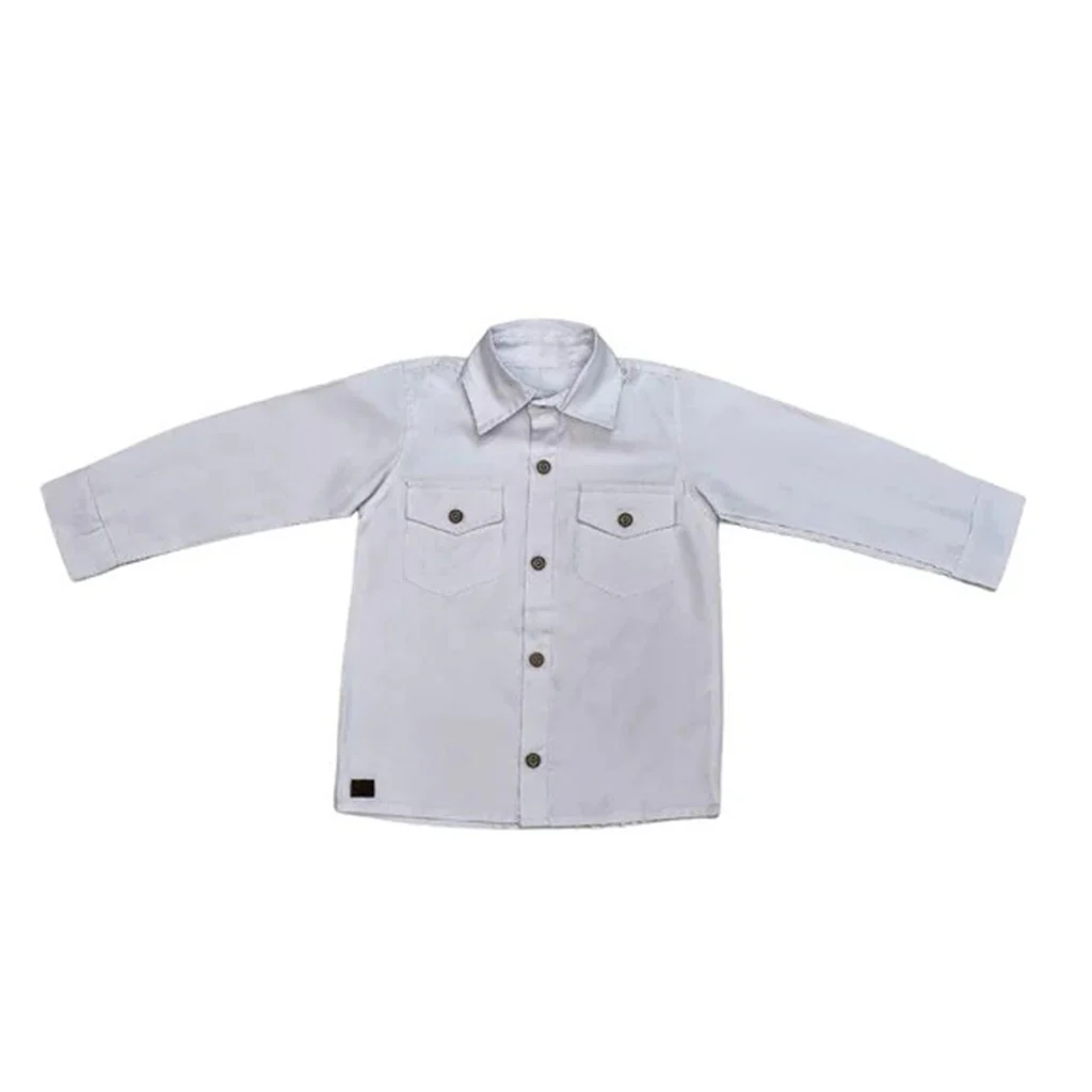 7507 - CAMISA OXFORD MANGA LARGA PARA NIÑO | CAMISA BOTONES ALGODÓN