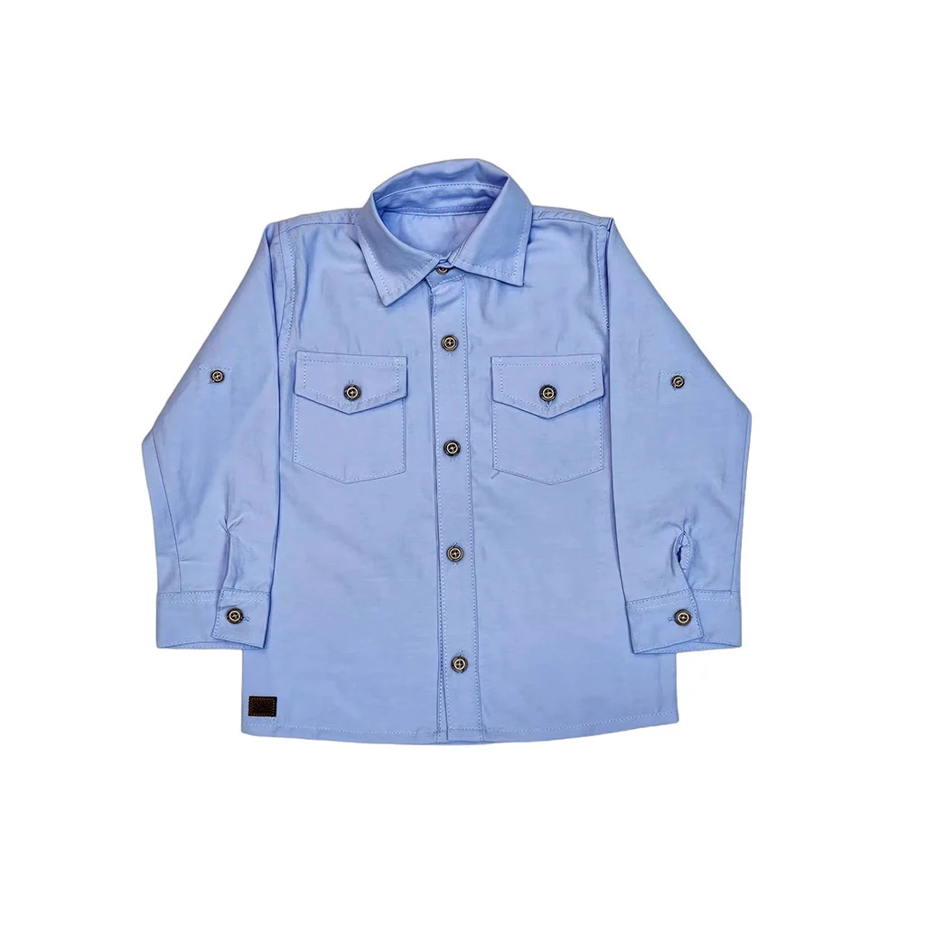 7507 - CAMISA OXFORD MANGA LARGA PARA NIÑO | CAMISA BOTONES ALGODÓN - Image 2