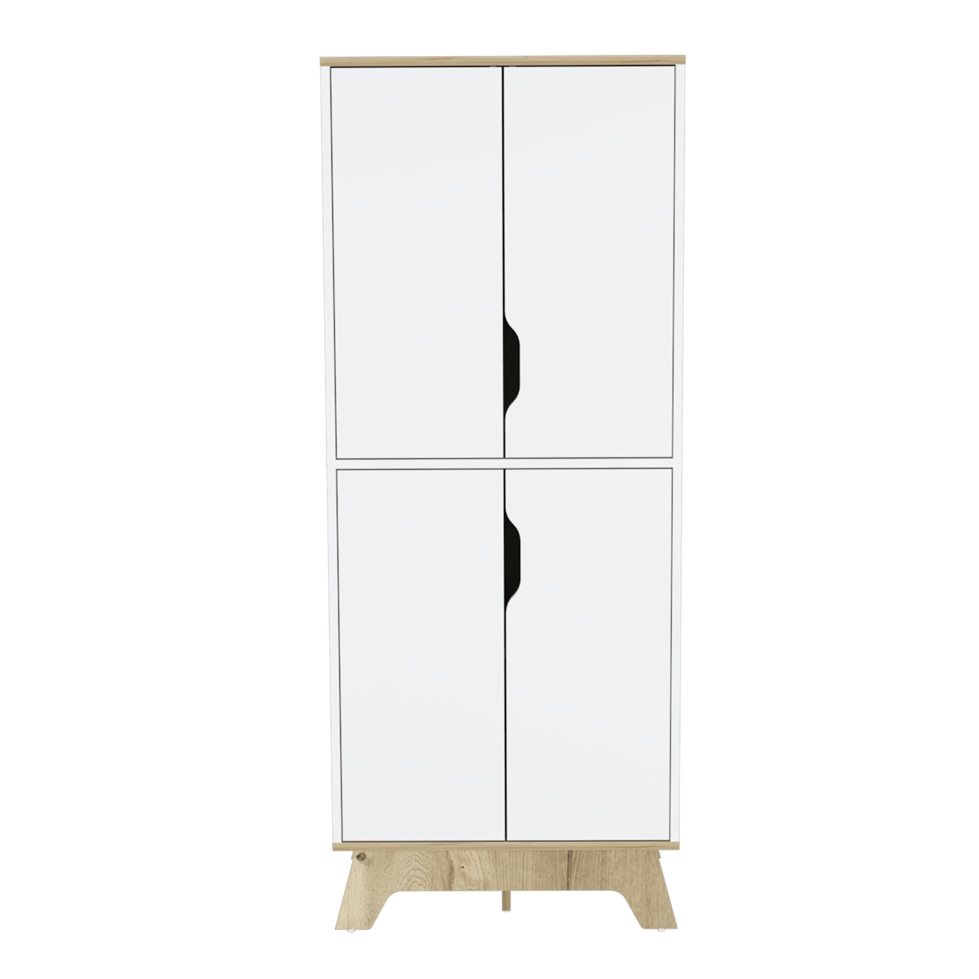 ALACENA AQUA, BLANCO Y CAFÉ CLARO, CON CUATRO PUERTAS ABATIBLES - Image 3