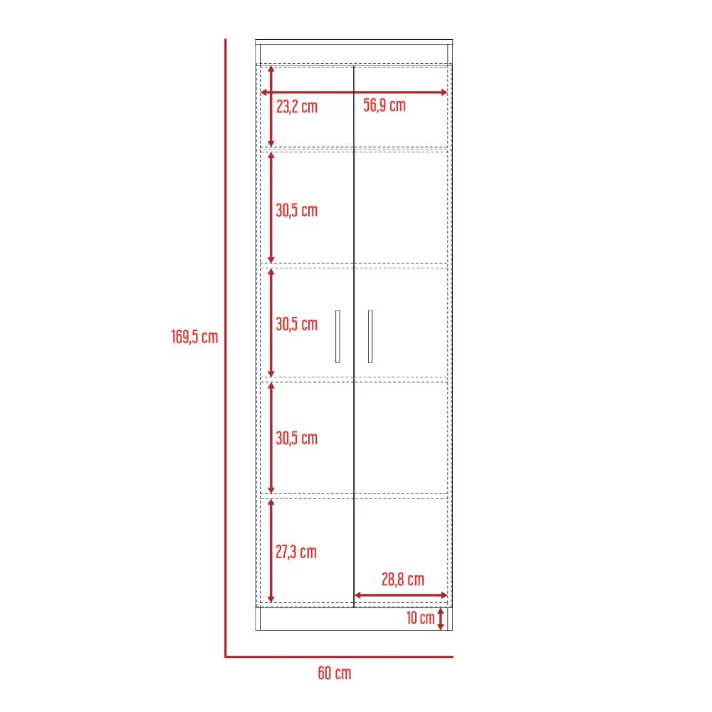 ALACENA BARLOVENTO, MIEL, CUENTA CON CINCO ENTREPAÑOS Y DOS PUERTAS BATIENTES - Image 15