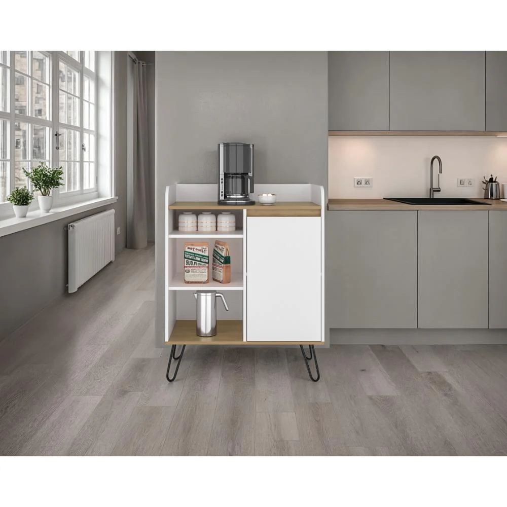 Alacena Espresso, Kronos Blanco y Kronos Fresno, Con gran espacio de almacenamiento Funcional ZF - Image 4