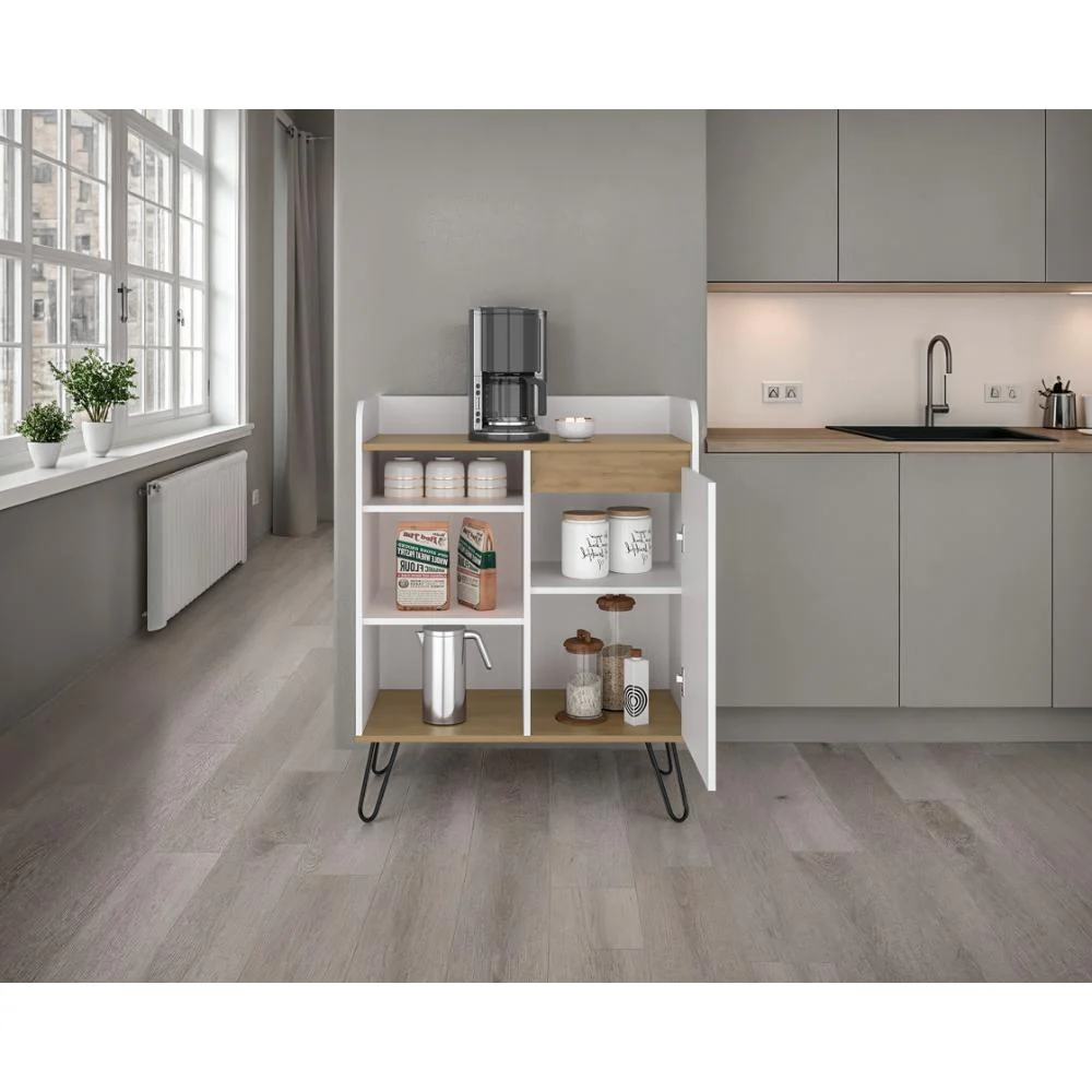 Alacena Espresso, Kronos Blanco y Kronos Fresno, Con gran espacio de almacenamiento Funcional ZF - Image 5