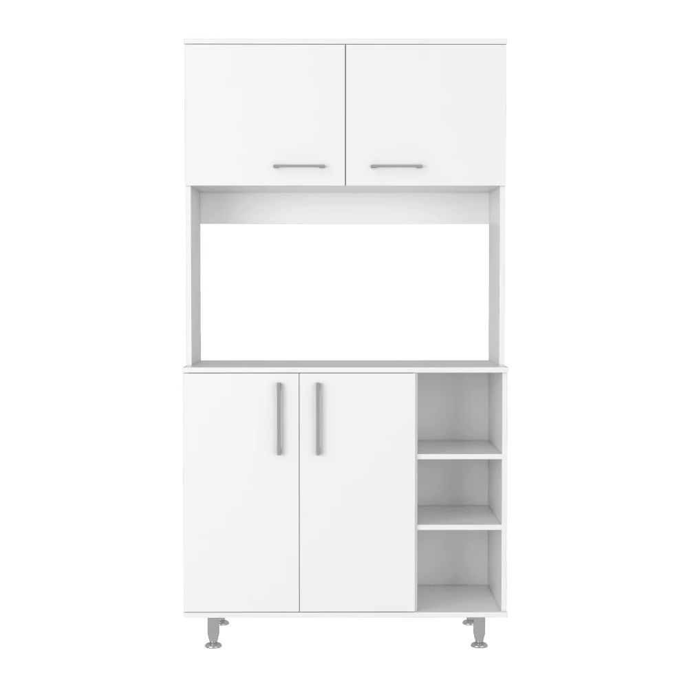 ALACENA EVERTON, BLANCO, CON CUATRO PUERTAS Y PATAS DE ACERO - Image 6