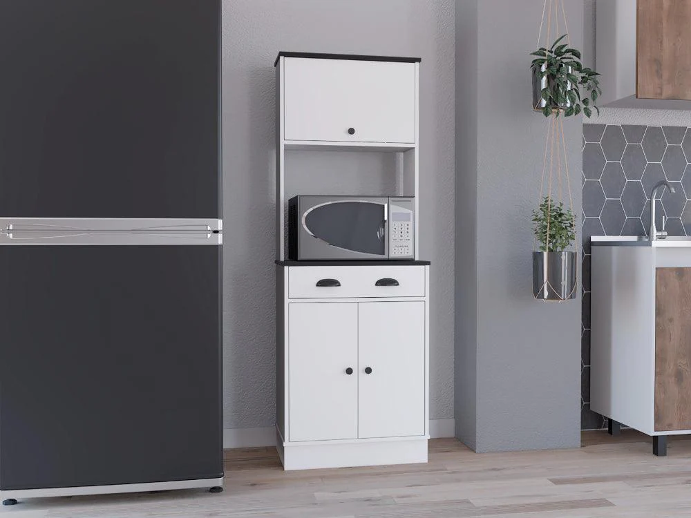 ALACENA GALIC, BLANCO DUQUEZA Y WENGUE, CON MÚLTIPLES ESPACIOS DE ALMACENAMIENTO ZF - Image 3