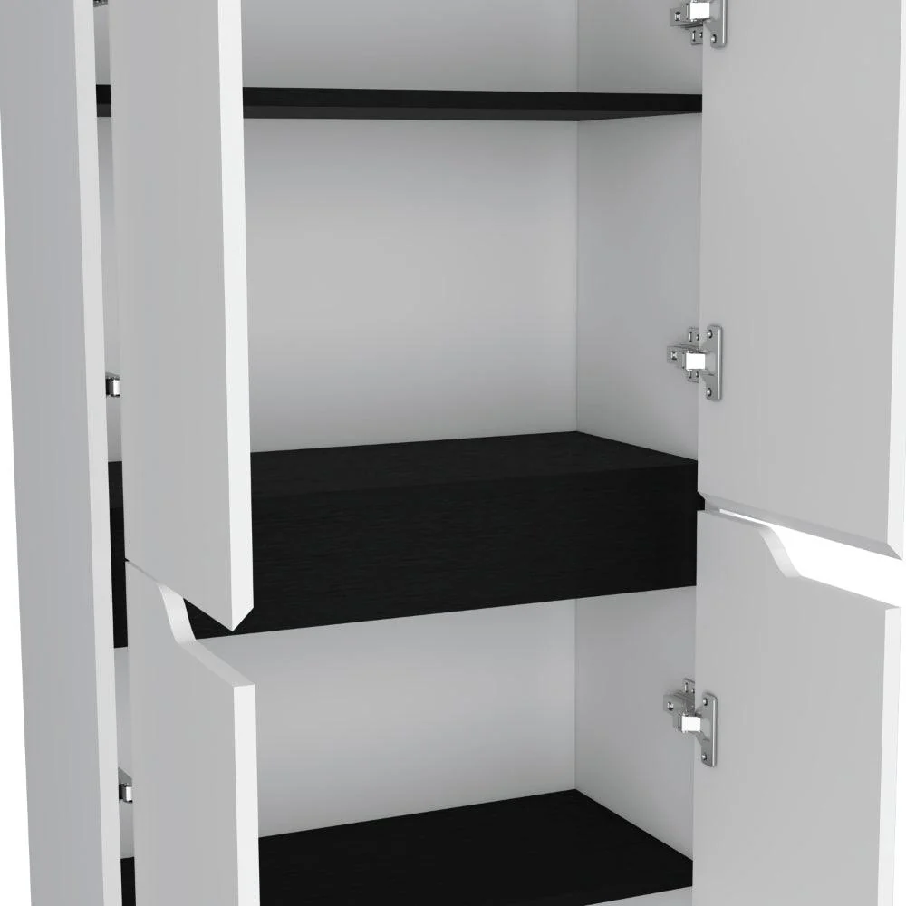 ALACENA GERG, BLANCO Y WENGUE, CON ESPACIO PARA GUARDAR INSUMOS Y UTENSILIOS DE COCINA ZF - Image 6
