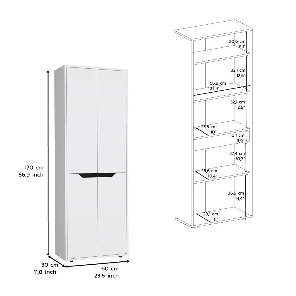 ALACENA GERG, BLANCO Y WENGUE, CON ESPACIO PARA GUARDAR INSUMOS Y UTENSILIOS DE COCINA ZF - Image 7