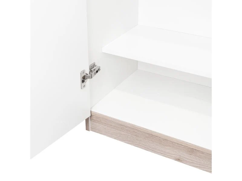 ALACENA MULTIUSOS VARESE, BARDOLINO Y BLANCO VAINILLA, POSEE UN ESTANTE ADICIONAL EN LA PUERTA Y CUATRO ENTREPAÑOS - Image 10