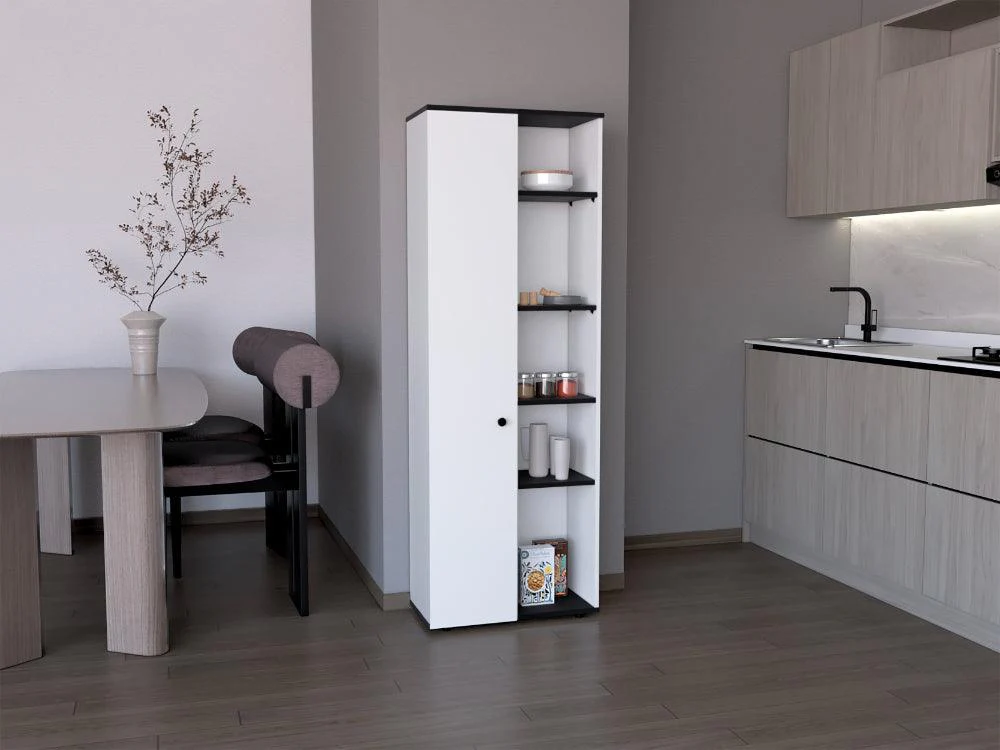 ALACENA MULTIUSOS HORBIZ, BLANCO Y WENGUE, CON ESPACIO PARA GUARDAR INSUMOS ZF - Image 3