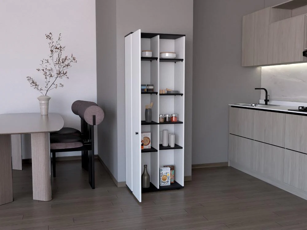 ALACENA MULTIUSOS HORBIZ, BLANCO Y WENGUE, CON ESPACIO PARA GUARDAR INSUMOS ZF - Image 4