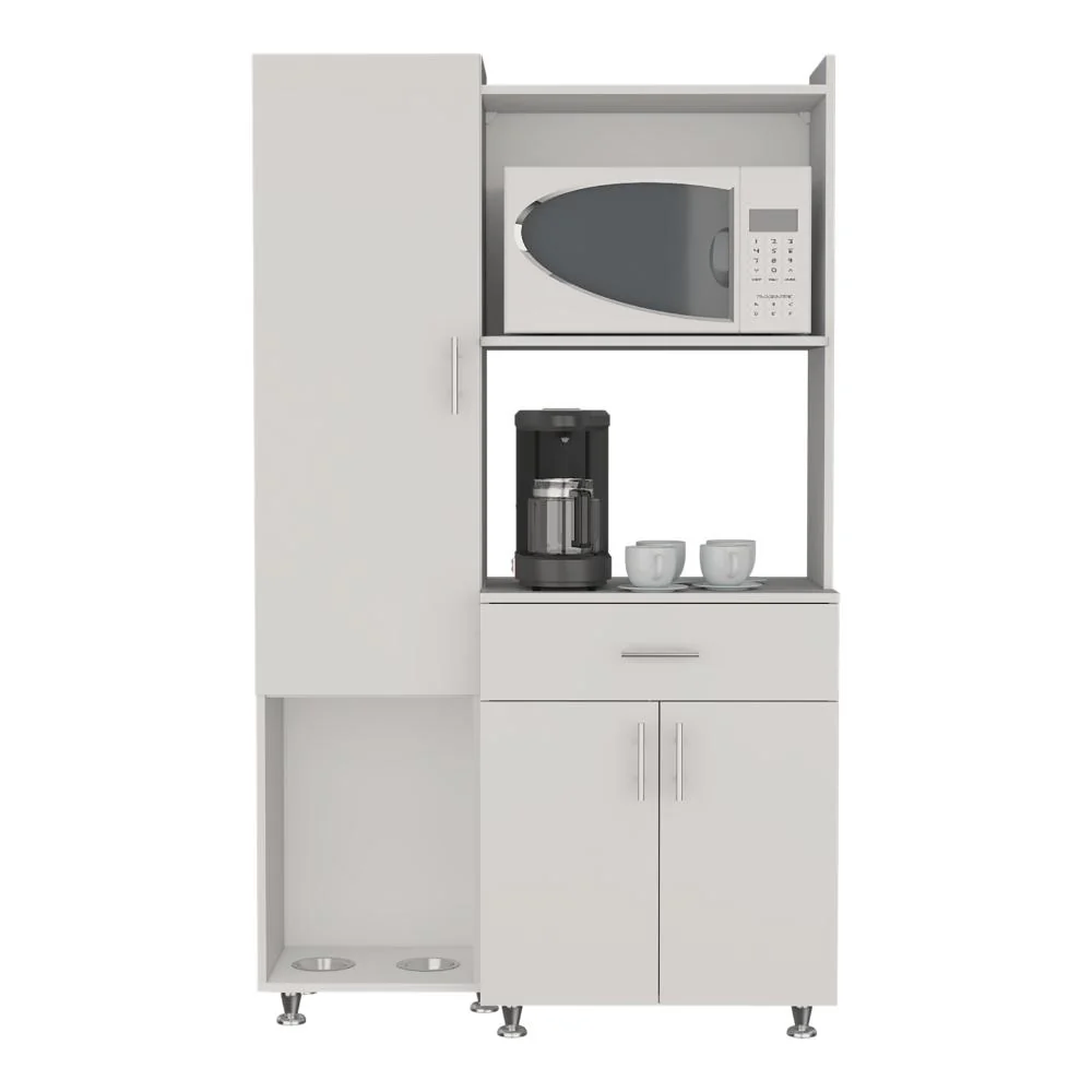 Alacena Multiusos Panter Eco, Kronos Blanco, Una puerta abatible y variedad de entrepaños ZF - Image 2