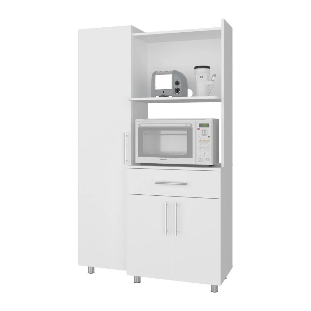 Alacena Multiusos Panter, Kronos Blanco, Amplios espacio de almacenamiento, con patas y manijas metálicas ZF - Image 2