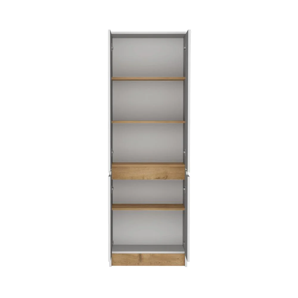 ALACENA SOLER, BLANCO Y MACADAMIA, DOS PUERTAS ABATIBLES, FACIL INSTALACION - Image 2