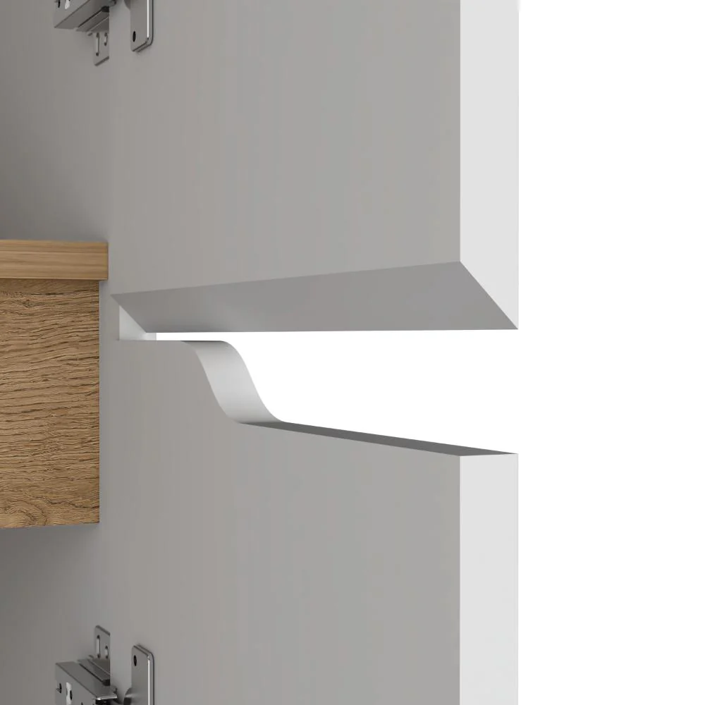 ALACENA SOLER, BLANCO Y MACADAMIA, DOS PUERTAS ABATIBLES, FACIL INSTALACION - Image 5