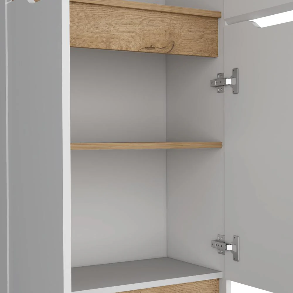 ALACENA SOLER, BLANCO Y MACADAMIA, DOS PUERTAS ABATIBLES, FACIL INSTALACION - Image 6