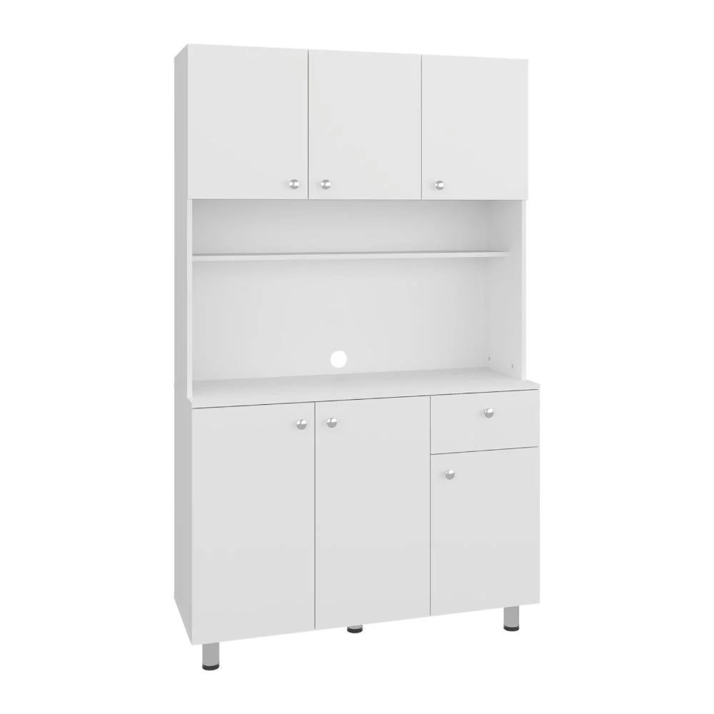 Alacena Wiston, Kronos Blanco, Seis puertas abatibles y un cajón con amplio espacio de almacenamiento ZF - Image 6