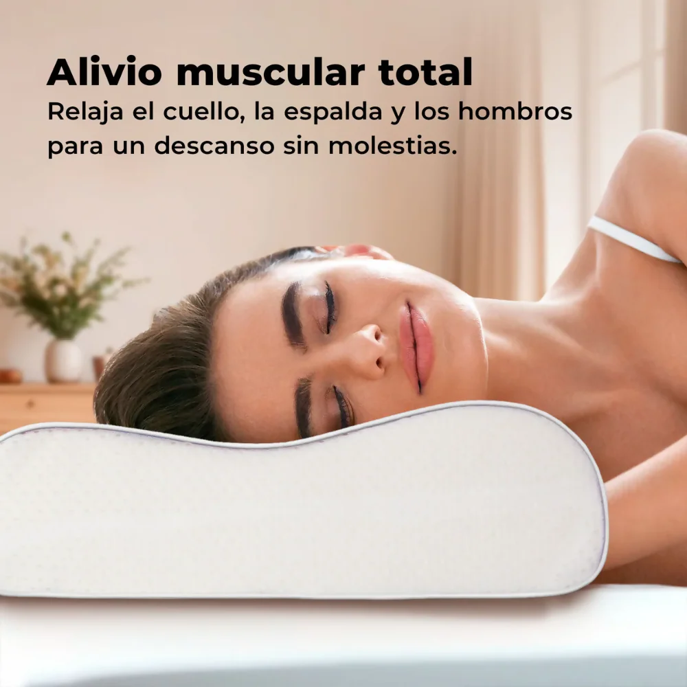 ALMOHADA ORTOPÉDICA CON MEMORIA Y GEL REFRESCANTE ENERGY PLUS 60X40CM ERGONÓMICA ANTIÁCAROS HIPOALERGÉNICA FUNDA LAVABLE IDEAL PARA DOLORES DE CUELLO Y MEJORAR EL SUEÑO. - Image 4