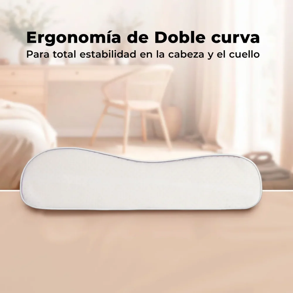 ALMOHADA ORTOPÉDICA CON MEMORIA Y GEL REFRESCANTE ENERGY PLUS 60X40CM ERGONÓMICA ANTIÁCAROS HIPOALERGÉNICA FUNDA LAVABLE IDEAL PARA DOLORES DE CUELLO Y MEJORAR EL SUEÑO. - Image 5