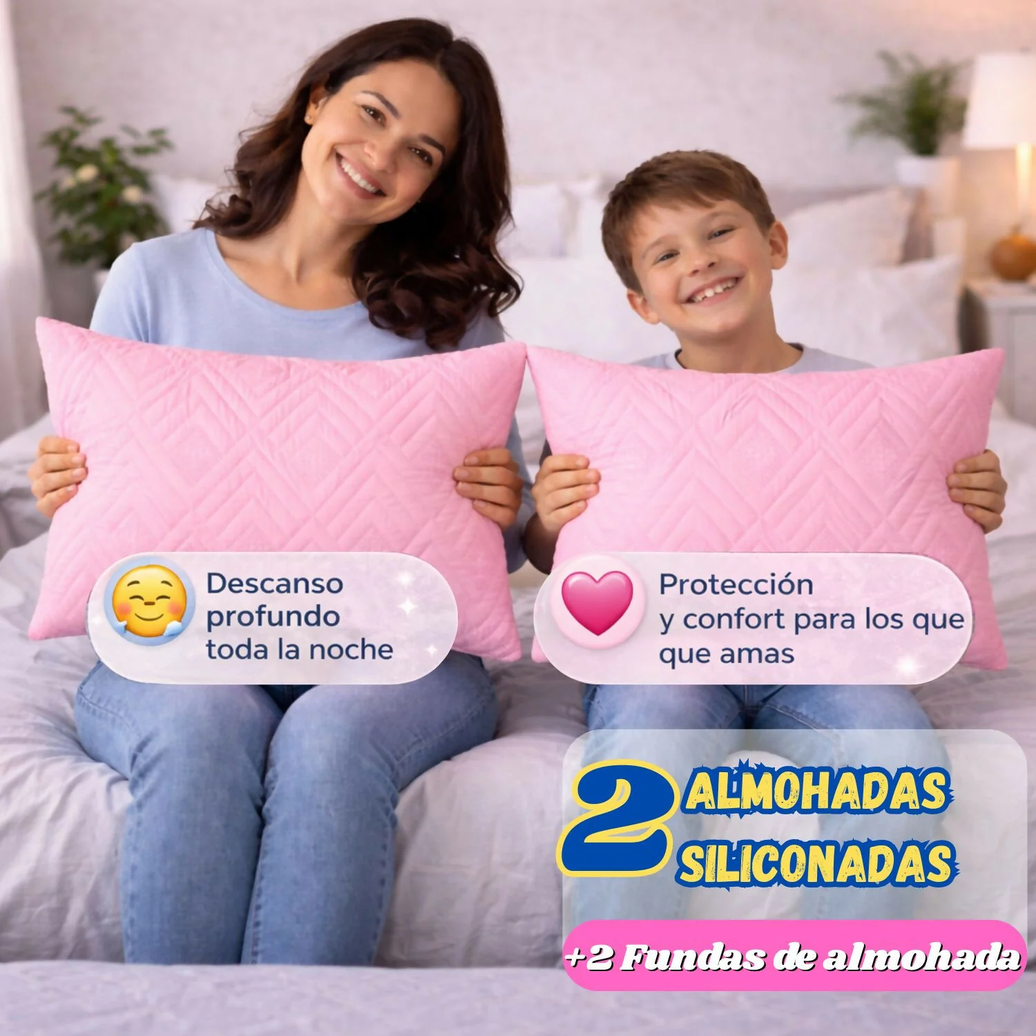 Almohada siliconada + protector almohada Set x2 - Image 14