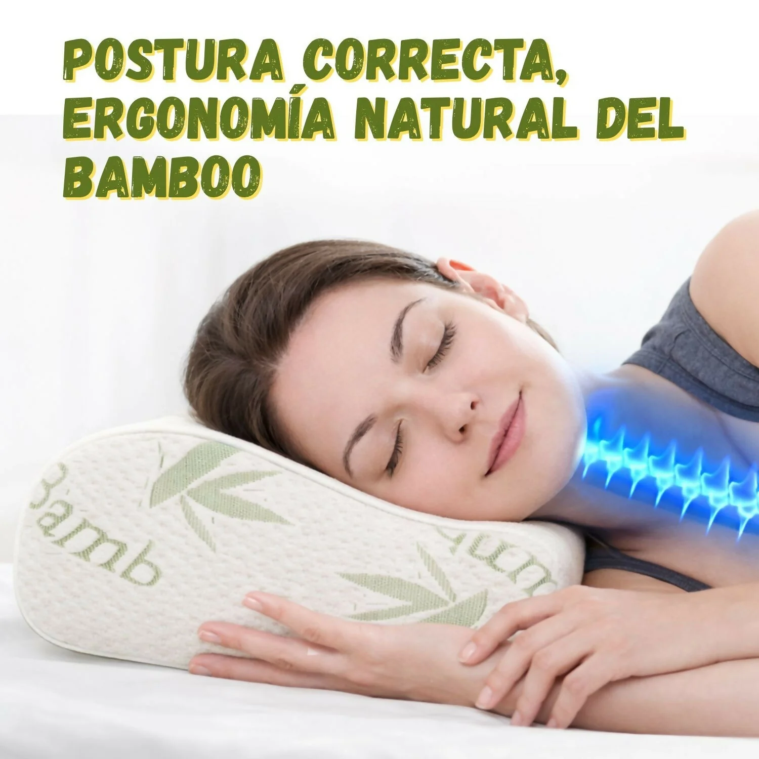 Almohada viscoelastica bamboo cervical - Image 4