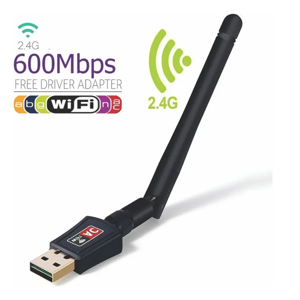 ANTENA WIFI RECEPTOR USB 600MBPS ANTENA 802.INN PARA PC - Image 2