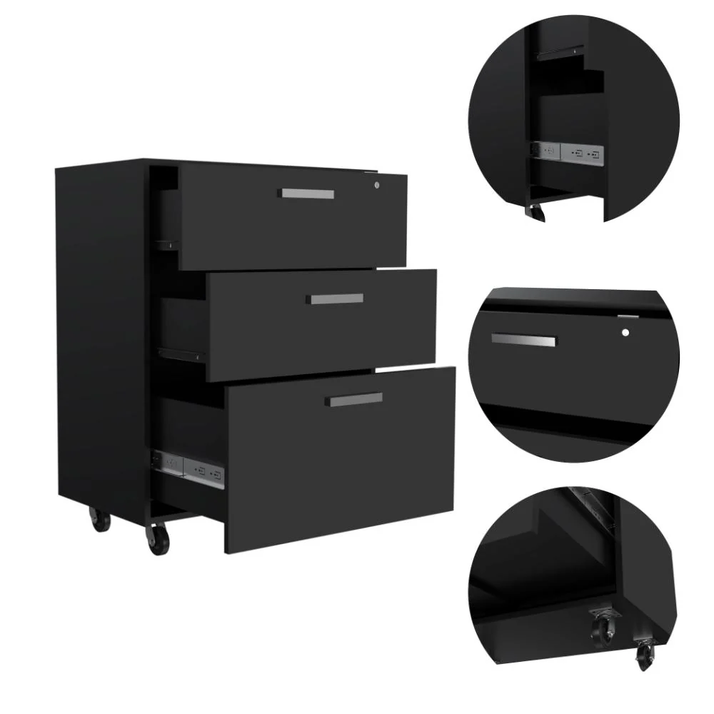 ARCHIVADOR MULTIUSOS MARTIN, WENGUE, CON CERRADURA Y LLAVE PARA PUERTA - Image 10