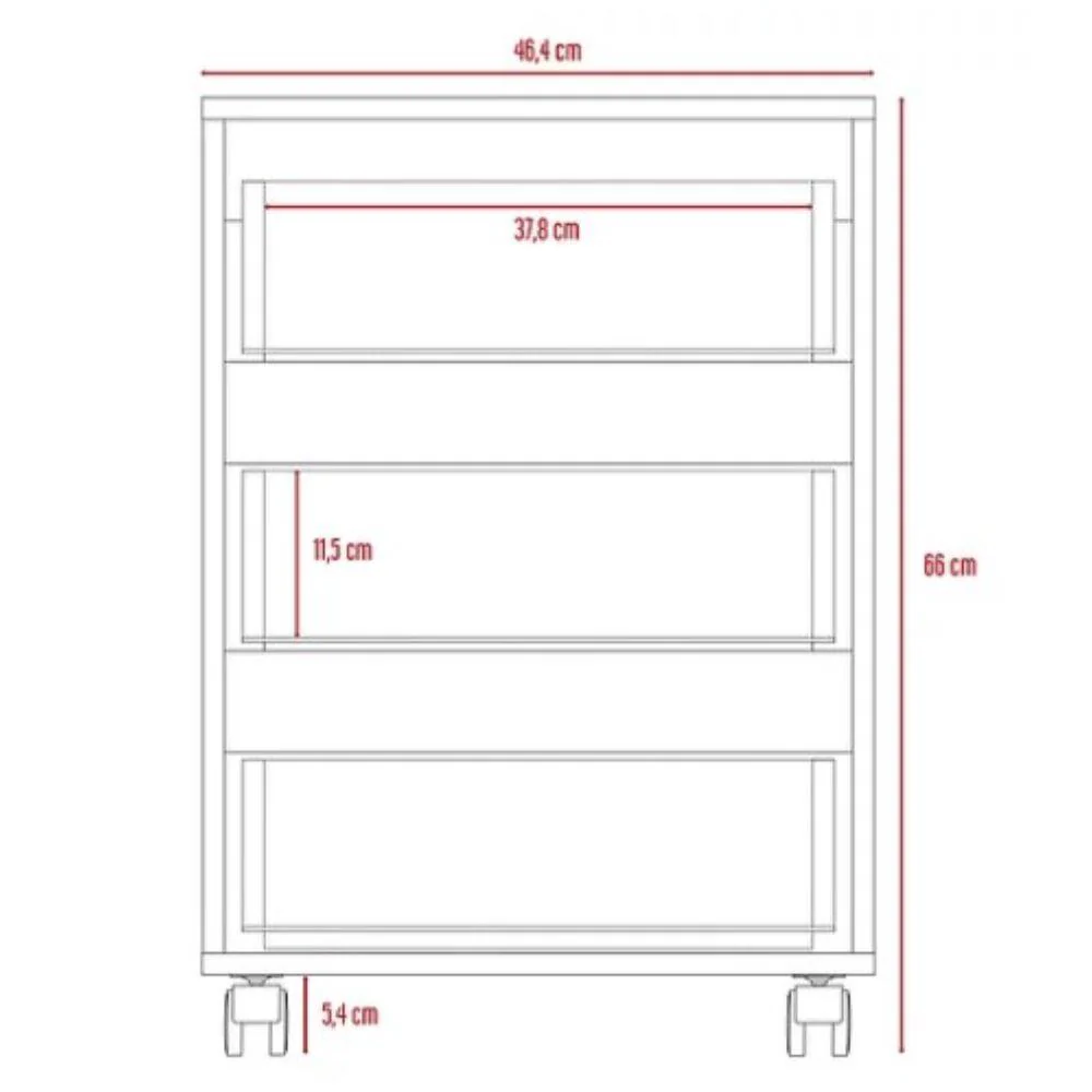 ARCHIVADOR KOVA, WENGUE, CON TRES CAJONES X2 - Image 8