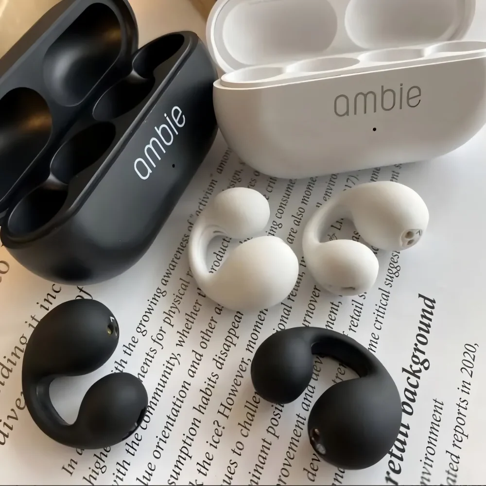 AUDÍFONOS AMBIE AURICULARES DE CONDUCCIÓN OSEA TWS ESTÉREO COLOR NEGRO - Image 5