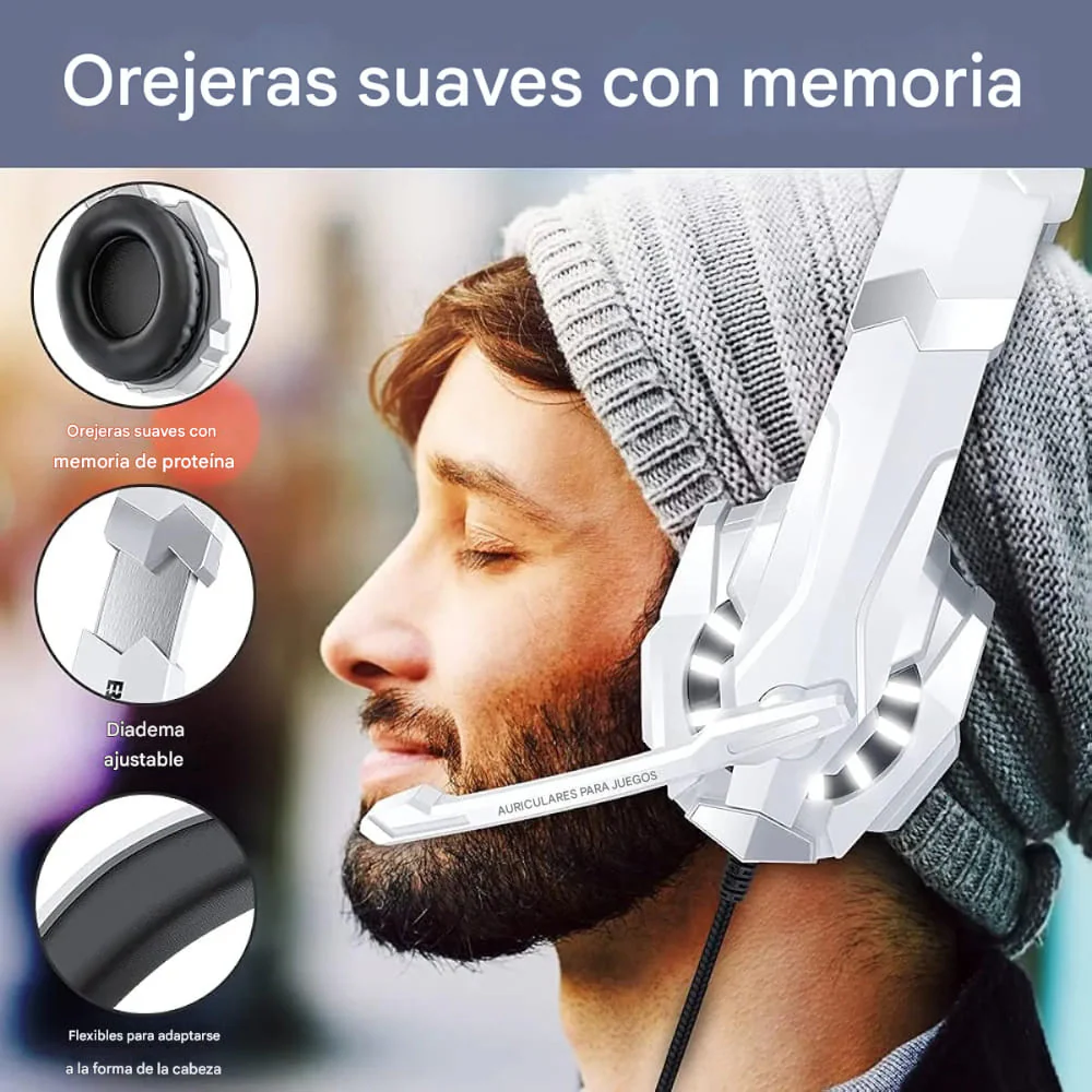 AUDÍFONOS GAMER DIADEMA AURICULAR COMPATIBLE PC PS5 PS4 XBOX - Image 4