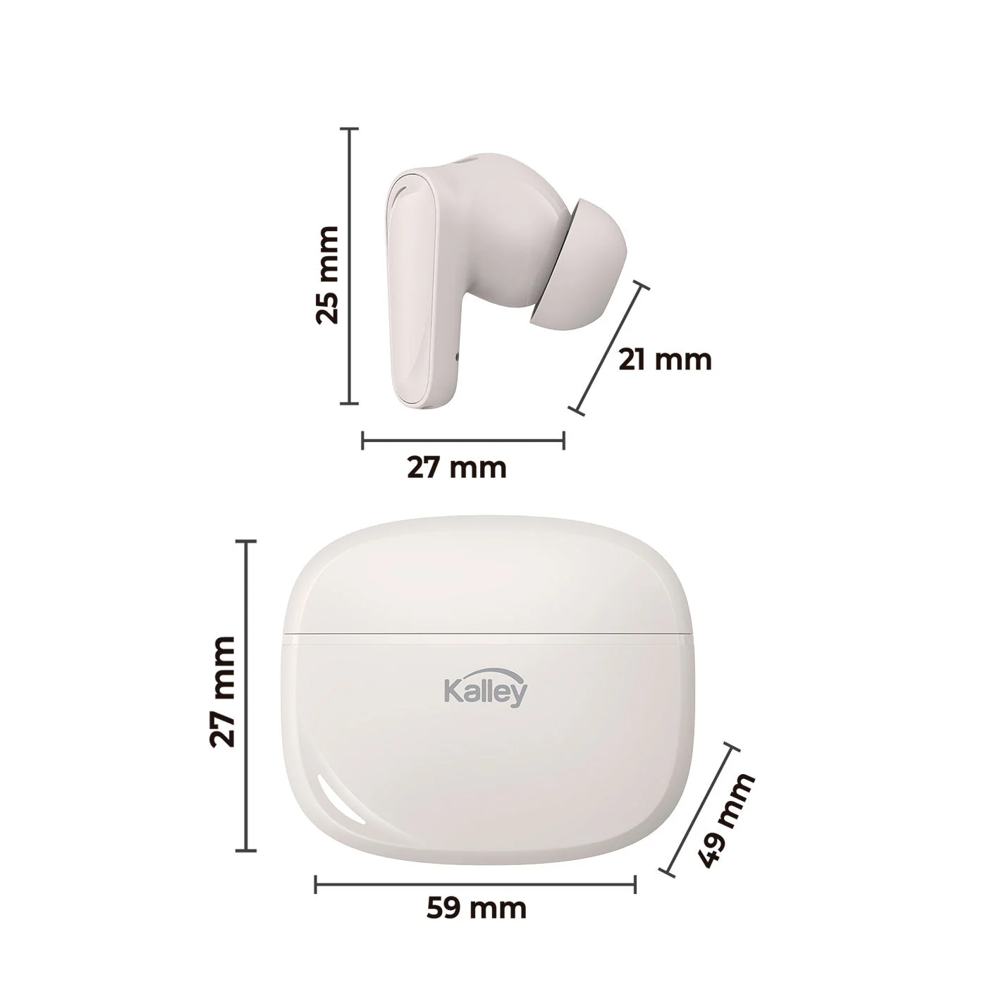 Audífonos Kalley Bluetooth Inear, Gris - Image 7