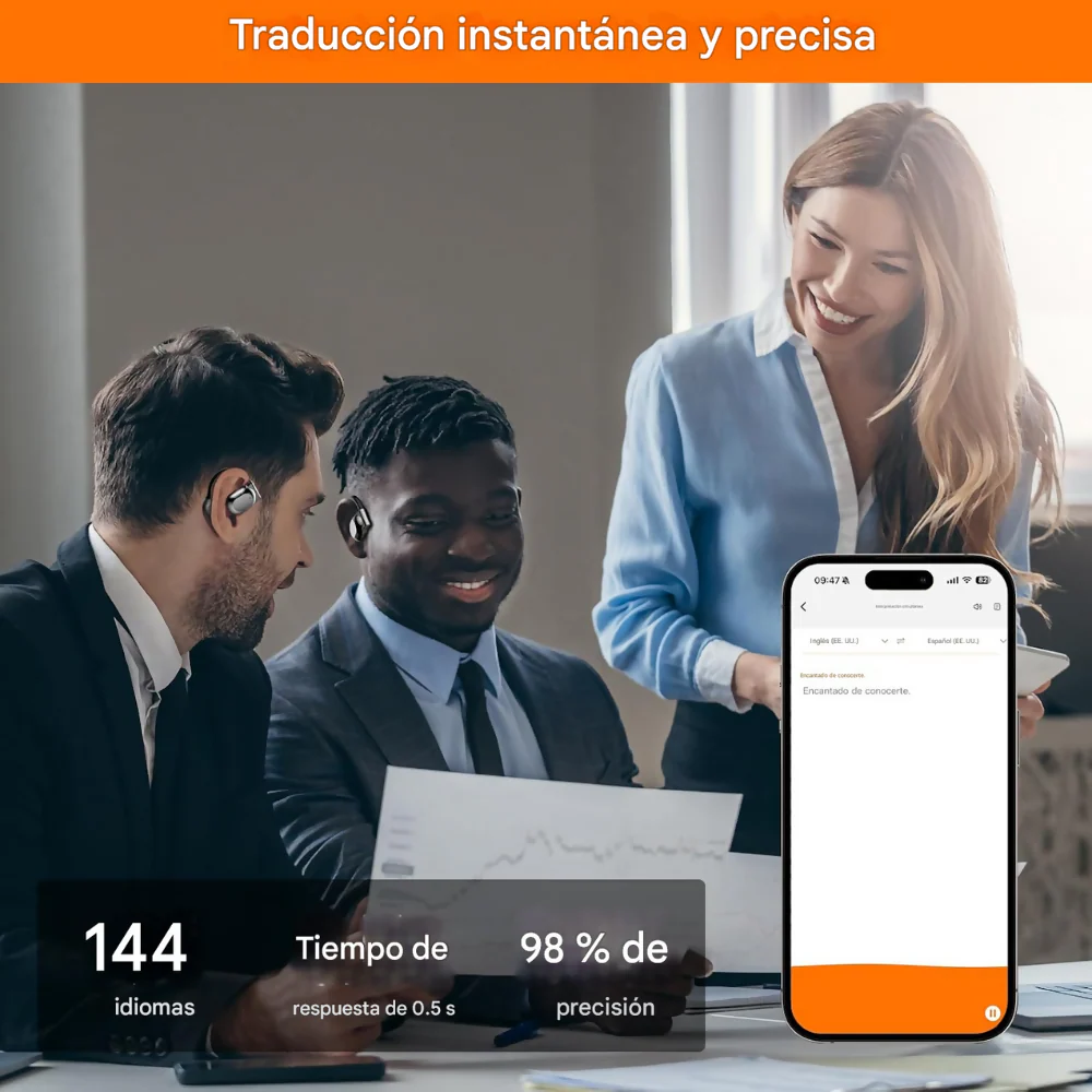 AUDÍFONOS TRADUCTORES IDIOMAS INTELIGENTES BLUETOOTH PORTÁTIL - Image 5