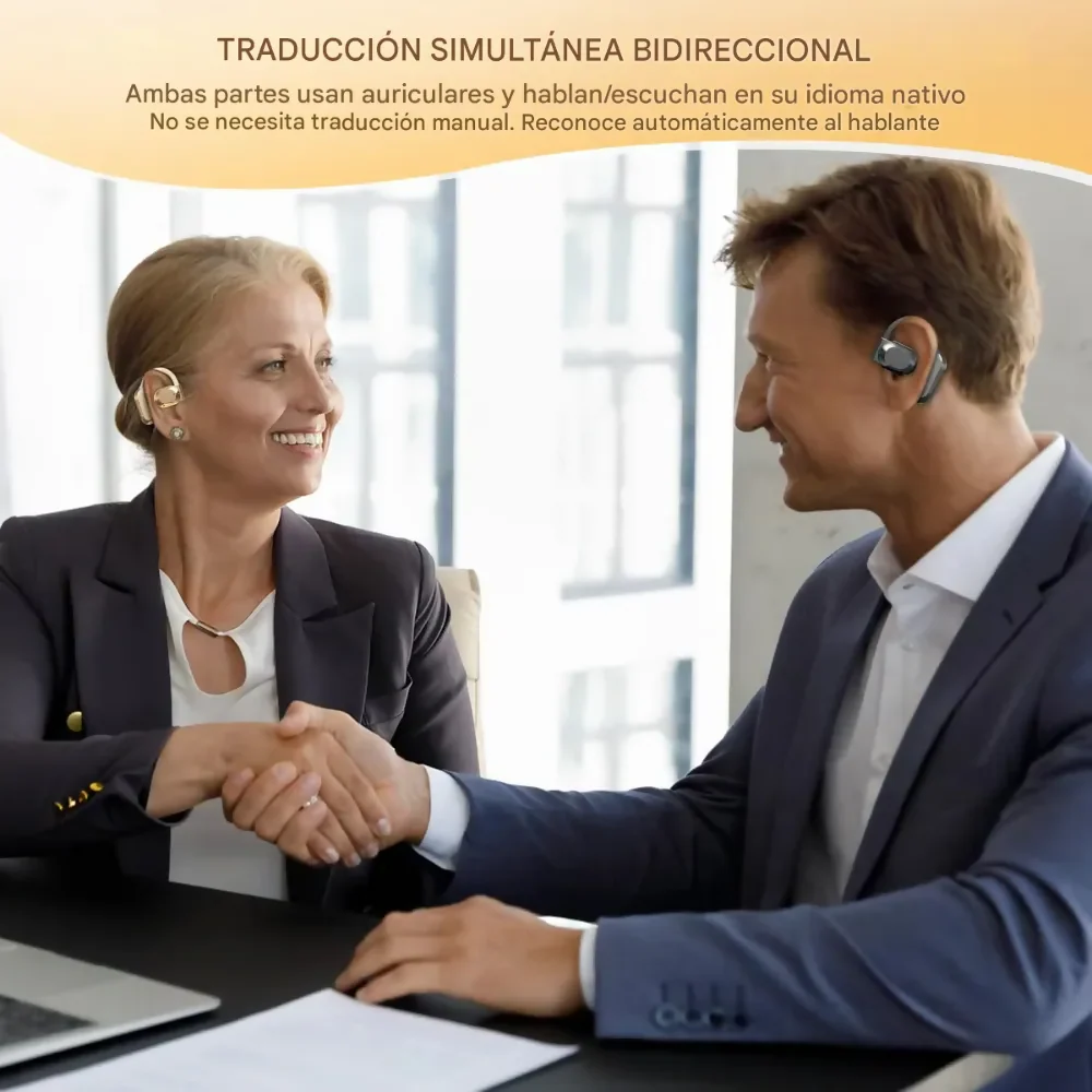 AUDÍFONOS TRADUCTORES IDIOMAS TIEMPO REAL BLUETOOTH 137 IDIO COLOR NEGRO - Image 2