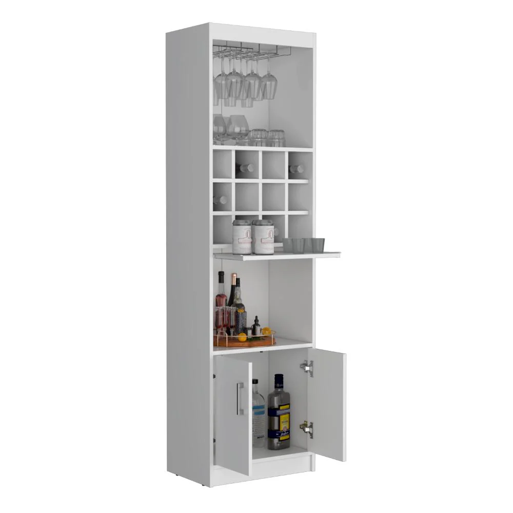 BAR ALTO KEVIN, BLANCO, CON PORTACOPAS INCLUIDO ZF