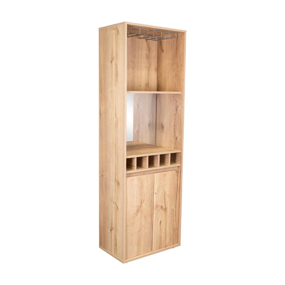 BAR ALTO PRANDY, CAFÉ CLARO, CON AMPLIO ESPACIO PARA ALMACENAMIENTO DE BOTELLAS ZF - Image 6