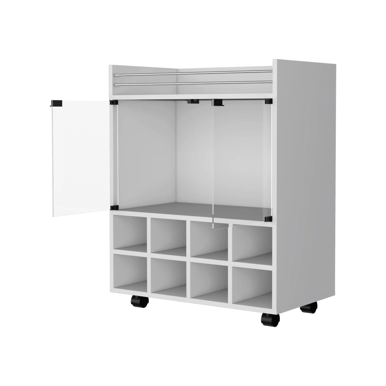 BAR ARCHIPIÉLAGO, BLANCO, CON ESPACIO PARA ORGANIZAR LICORES U OBJETOS DECORATIVOS ZF - Image 4