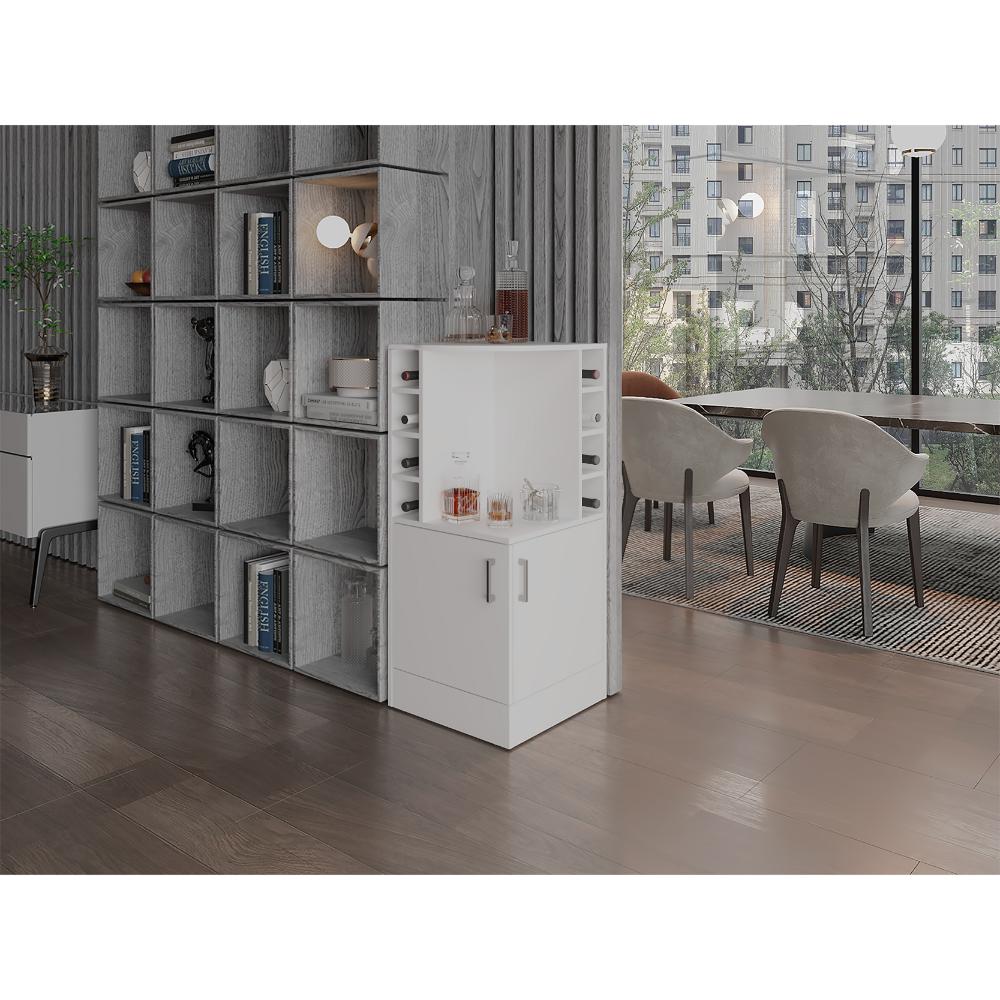 BAR BAJO JAKE, BLANCO, CON ESPACIO PARA ORGANIZAR LICORES ZF - Image 3