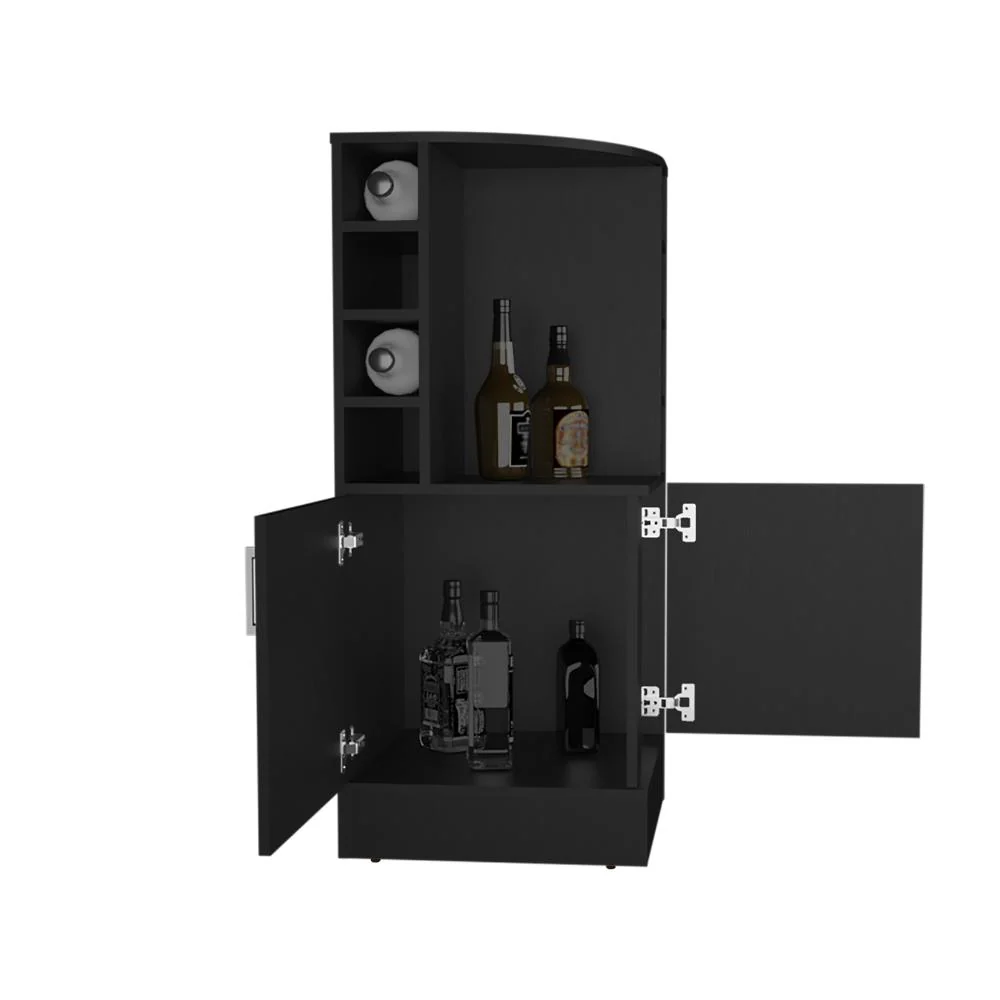 BAR BAJO JAKE, WENGUE, CON ESPACIO PARA ORGANIZAR LICORES ZF