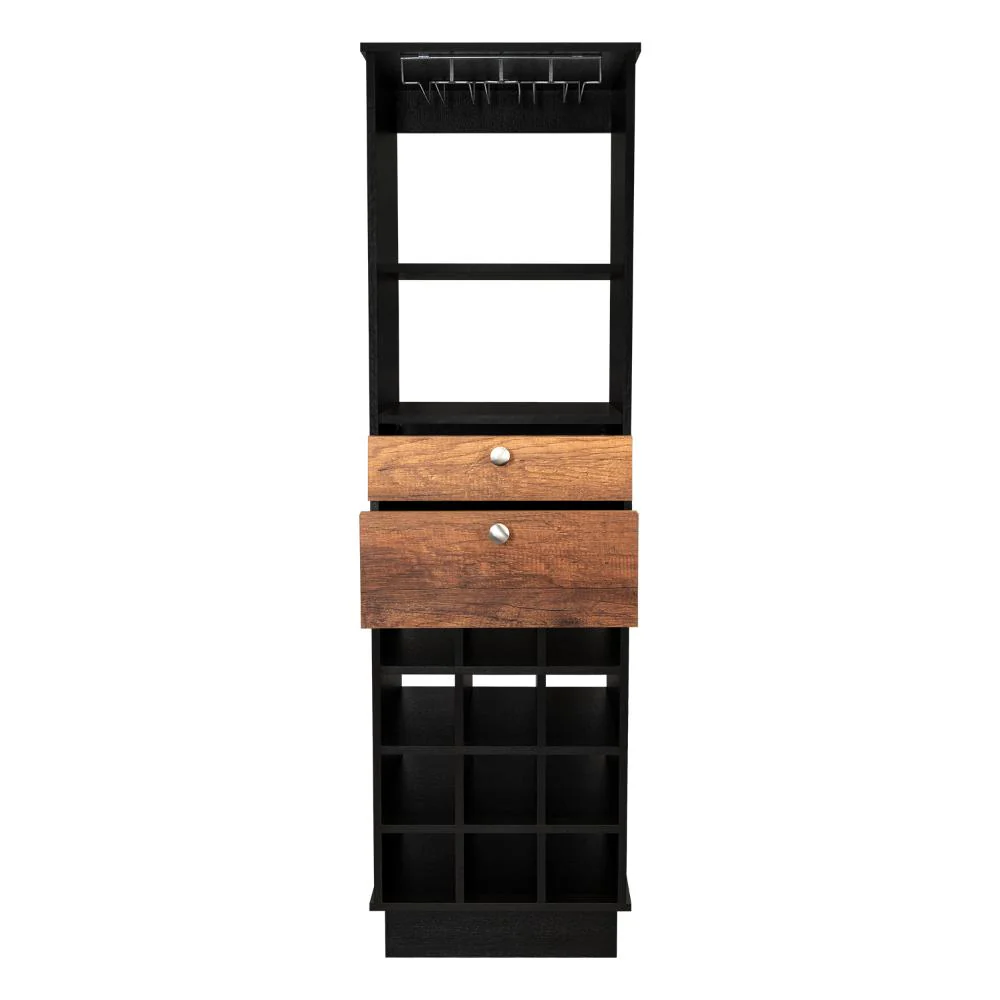 BAR CLASIC, WENGUE Y COBRE, CON ESPACIO PARA BOTELLAS Y PORTA COPAS - Image 10