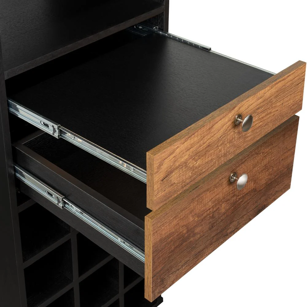 BAR CLASIC, WENGUE Y COBRE, CON ESPACIO PARA BOTELLAS Y PORTA COPAS - Image 12