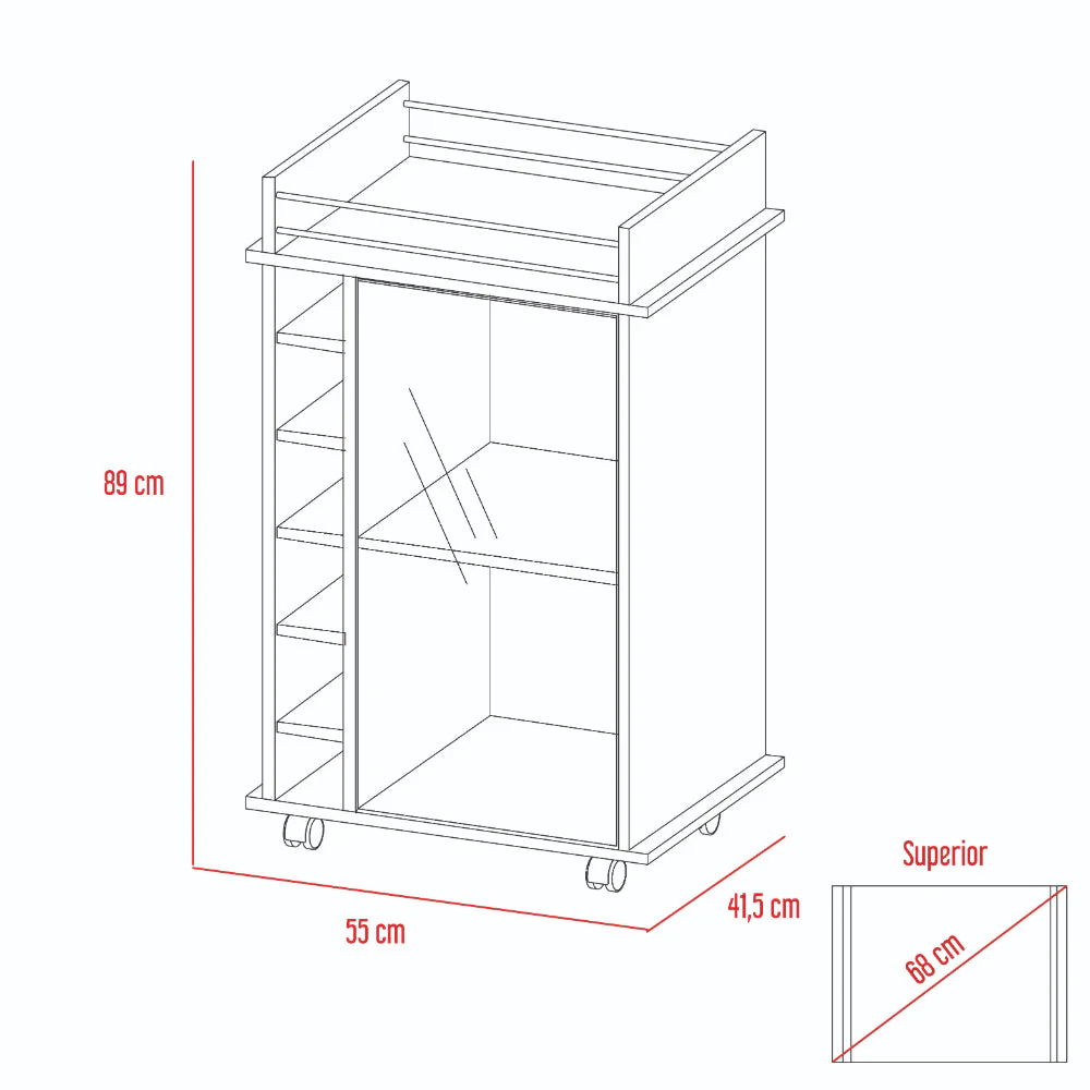 BAR DUKATY, BEIGE, CON RODACHINES PARA SU FĂCIL DESPLAZAMIENTO - Image 14
