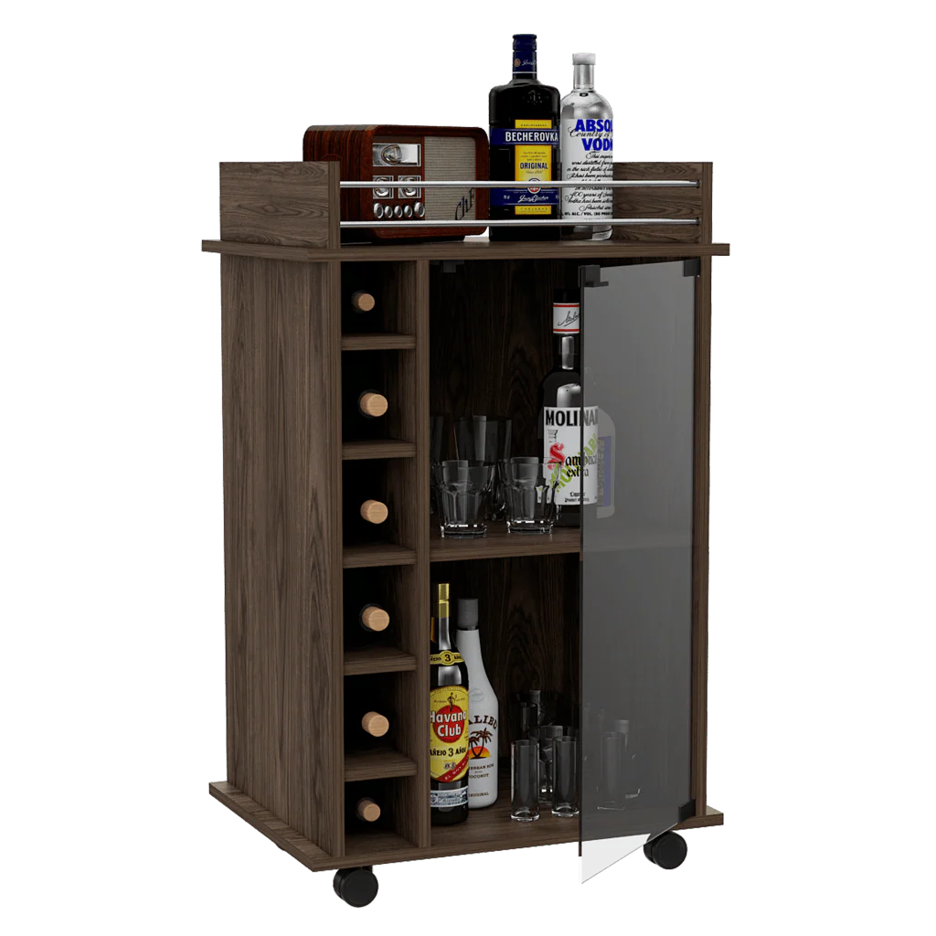 BAR DUKATY, CHOCOLATE, CON RODACHINES PARA SU FĂCIL DESPLAZAMIENTO