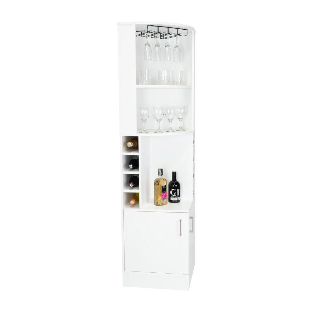 BAR ESQUINERO CELESTE, BLANCO NEVADO, CON DOS PUERTAS Y ESPACIO PORTA COPAS ZF