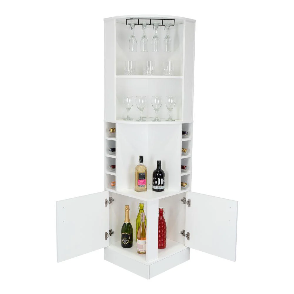 BAR ESQUINERO CELESTE, BLANCO NEVADO, CON DOS PUERTAS Y ESPACIO PORTA COPAS ZF - Image 4