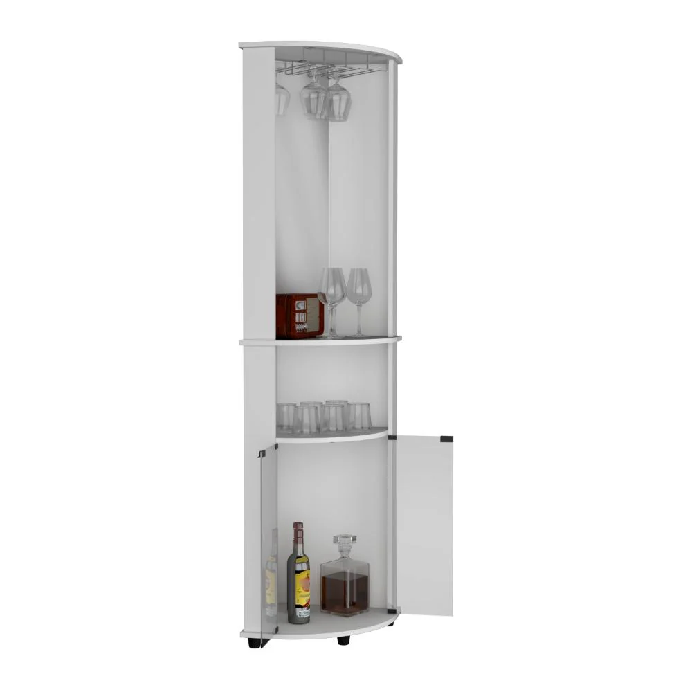 BAR ESQUINERO CHICAGO, BLANCO DUQUEZA, CON COLGADOR DE COPAS