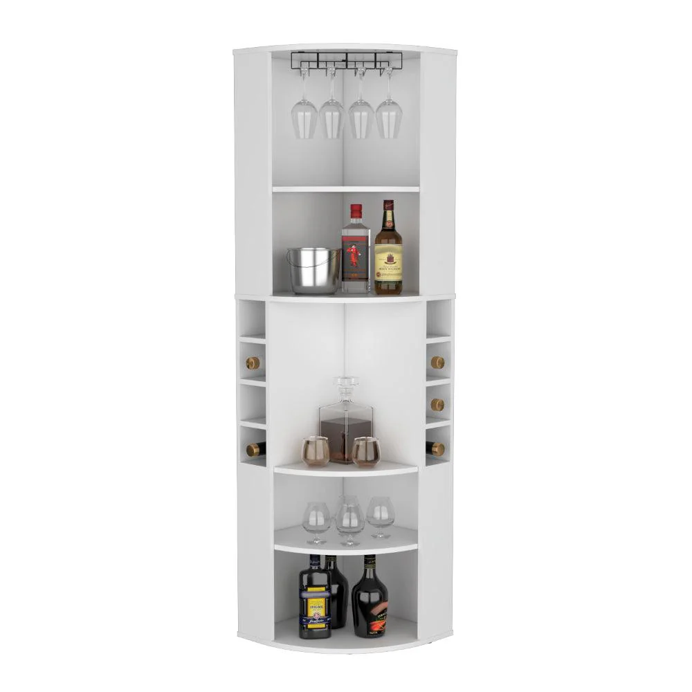 BAR ESQUINERO NABOD, BLANCO, CON ESPACIO PARA ORGANIZAR LICORES ZF - Image 2