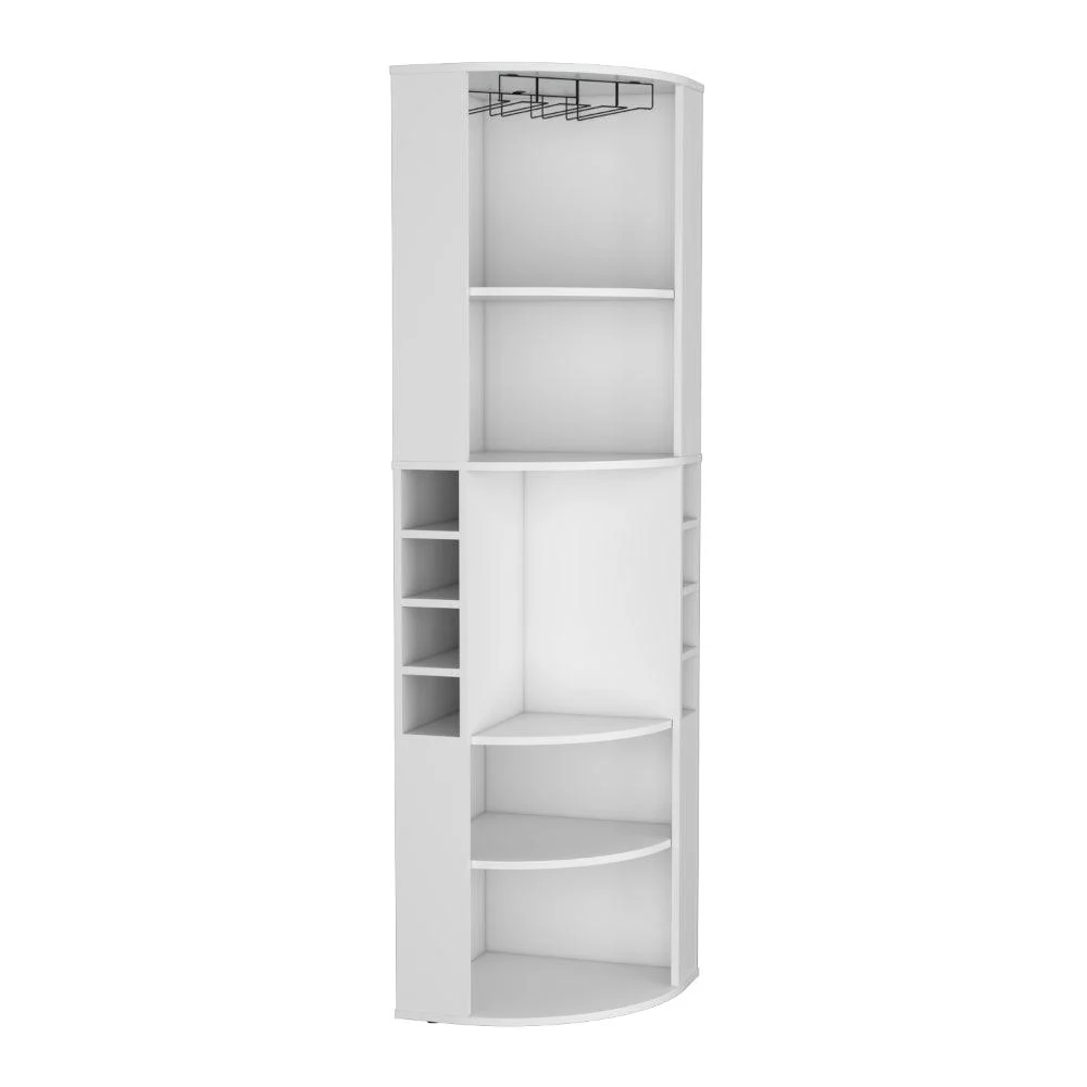 BAR ESQUINERO NABOD, BLANCO, CON ESPACIO PARA ORGANIZAR LICORES ZF - Image 4
