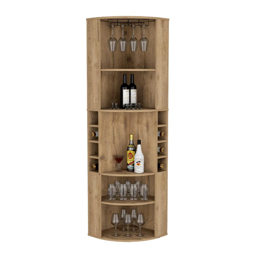 BAR ESQUINERO NABOD, MACADAMIA, CON ESPACIO PARA ORGANIZAR LICORES ZF - Image 2