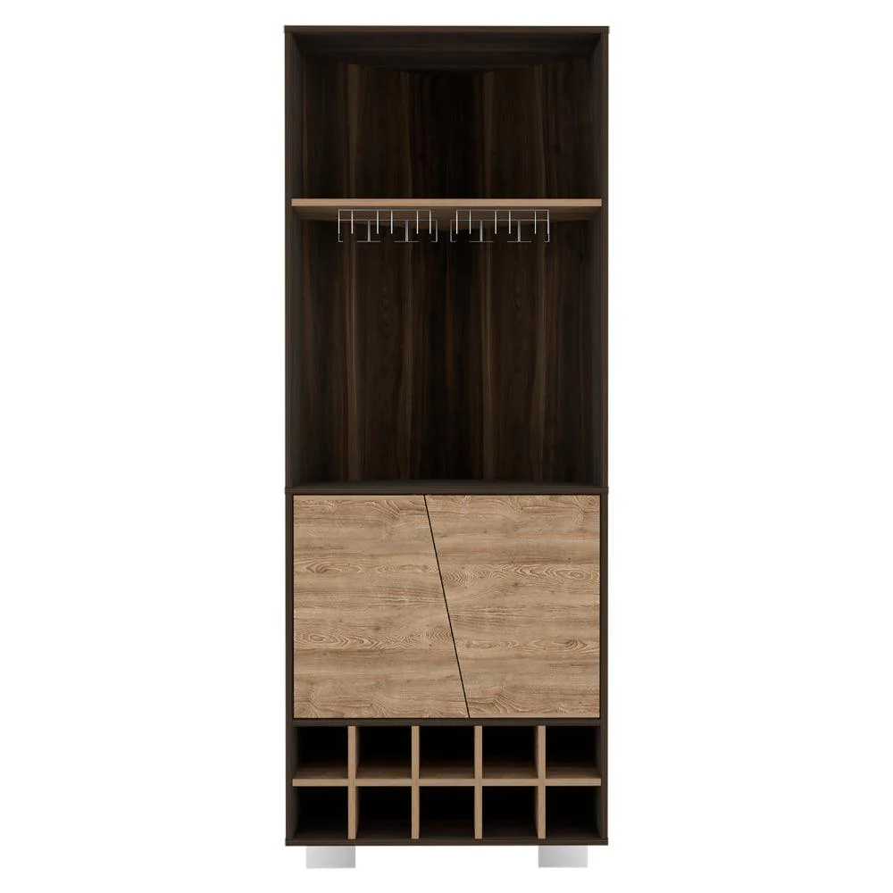 BAR ESQUINERO ORUS, CAOBA, CON ESPACIO PARA BOTELLAS Y PORTA COPAS - Image 6