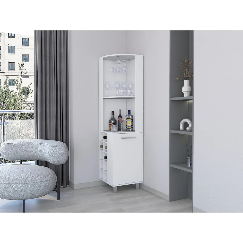 BAR ESQUINERO WESLEY, BLANCO, CON DOS ENTREPAÑOS Y PUERTA ZF - Image 3