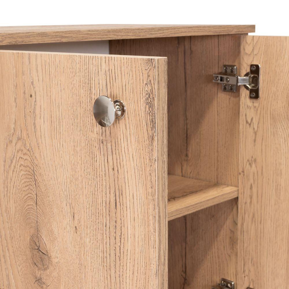 BAR NANTES, MACADAMIA Y BLANCO, CON ESPACIO PARA BOTELLAS Y PORTA COPAS - Image 9