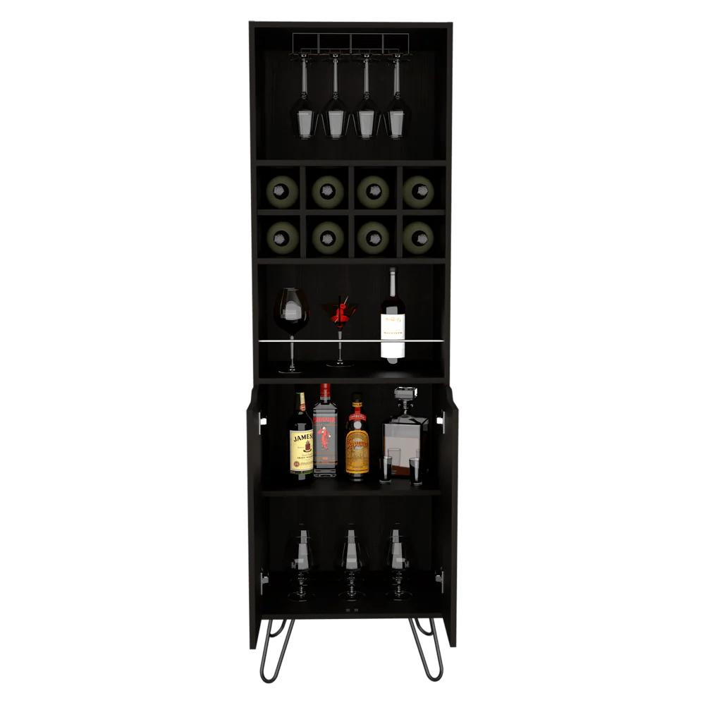 BAR SALEK, WENGUE, CON ESPACIO PARA BOTELLAS Y PORTACOPAS  ZF - Image 2